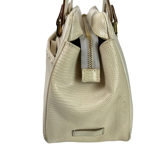 KATE SPADE NEW YORK Genuine Leather Cream Ivory Satchel Handbag Purse Tote - Picture 5 of 16